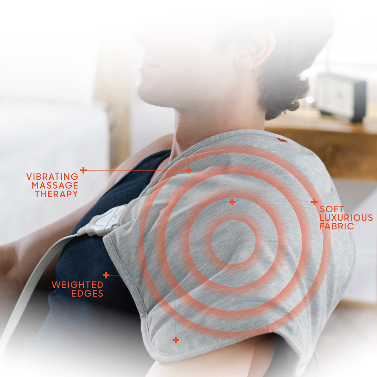 Calming Heat Copper Infused Massaging Contour Wrap by Sharper Image Calming Heat Copper Infused Massaging Contour Wrap by Sharper Image