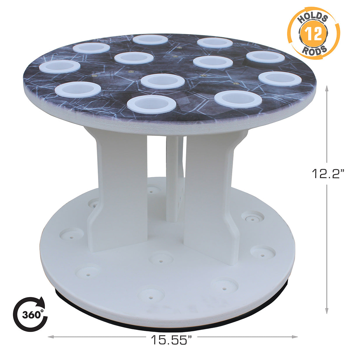 circular fishing rod holder Reel Salty 12-Round Fishing Spinning Garage Rod Holder