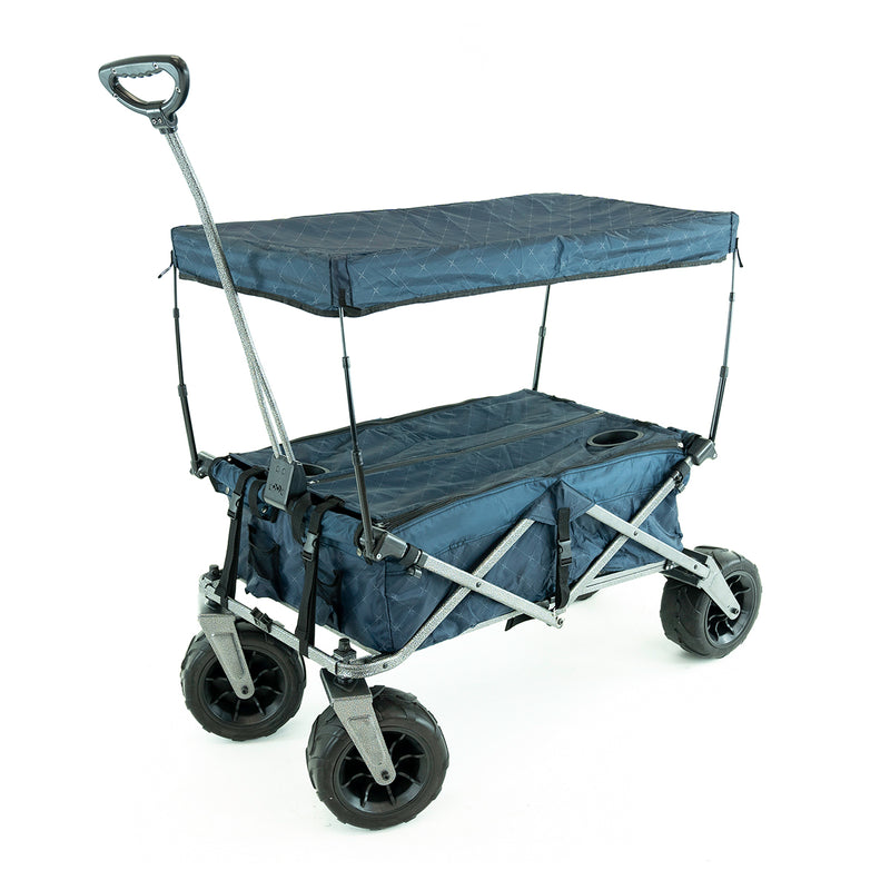 Heavy Duty Folding Wagon with Canopy - Zig Zag