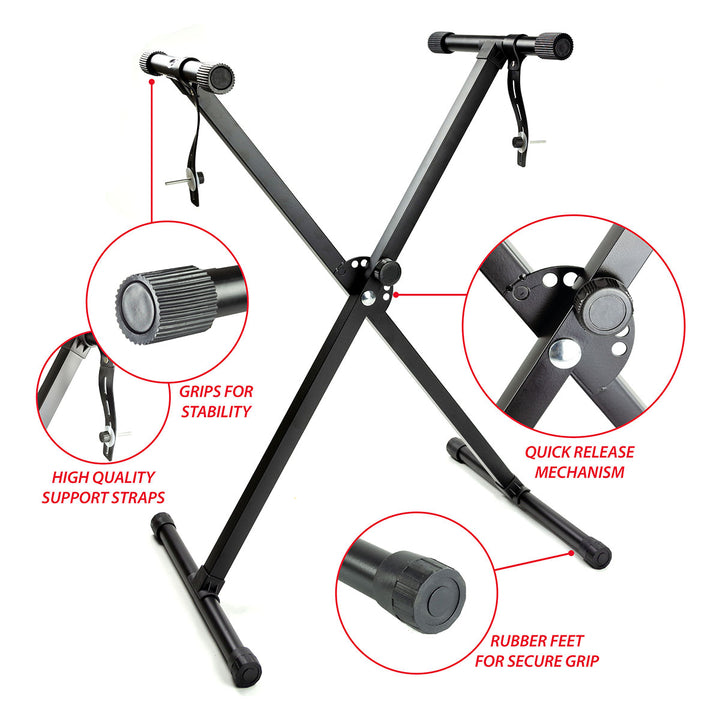 61-Key Keyboard with Stand and Headphones