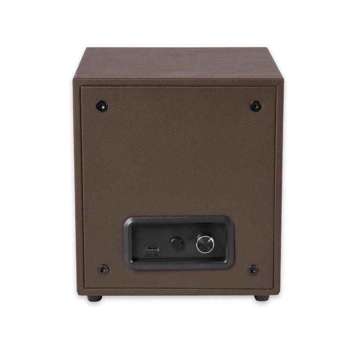 Single Brown Leather Watch Winder with Color Changing Light