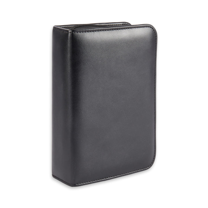 9 Pc. Black Leather Travel Golf Set with Flask