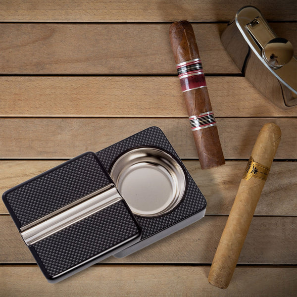 Pivot Design Carbon Fiber Single Cigar Ashtray