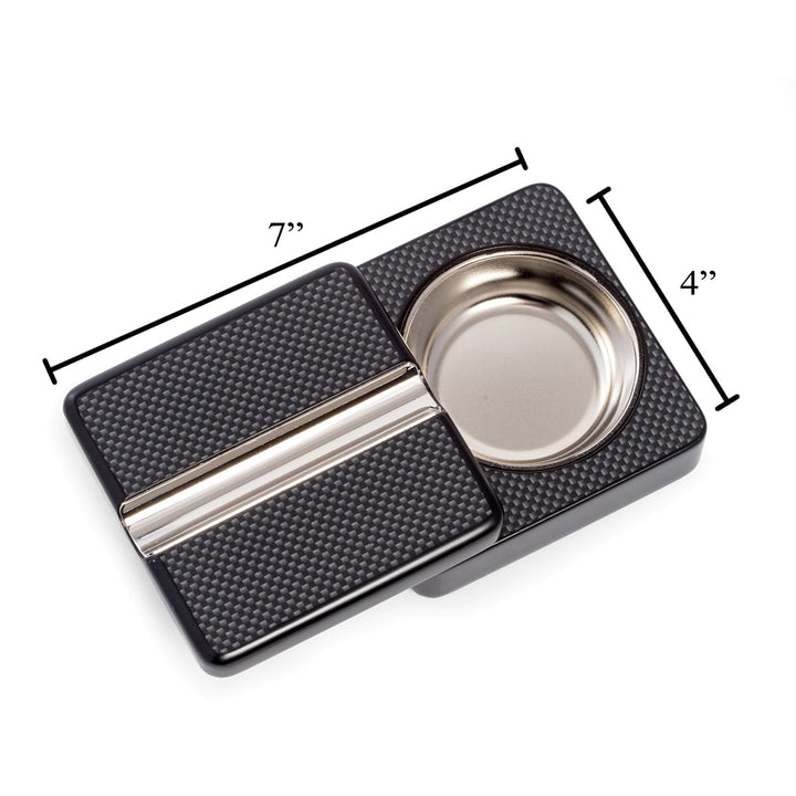 Pivot Design Carbon Fiber Single Cigar Ashtray