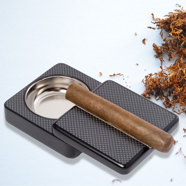 Pivot Design Carbon Fiber Single Cigar Ashtray