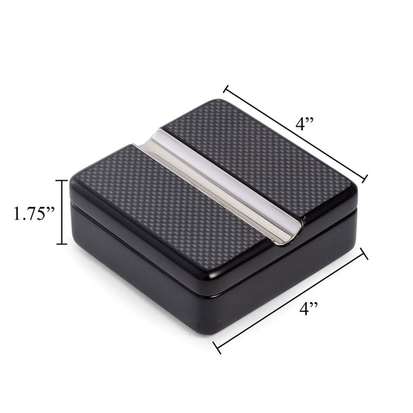 Pivot Design Carbon Fiber Single Cigar Ashtray