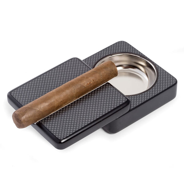 Pivot Design Carbon Fiber Single Cigar Ashtray