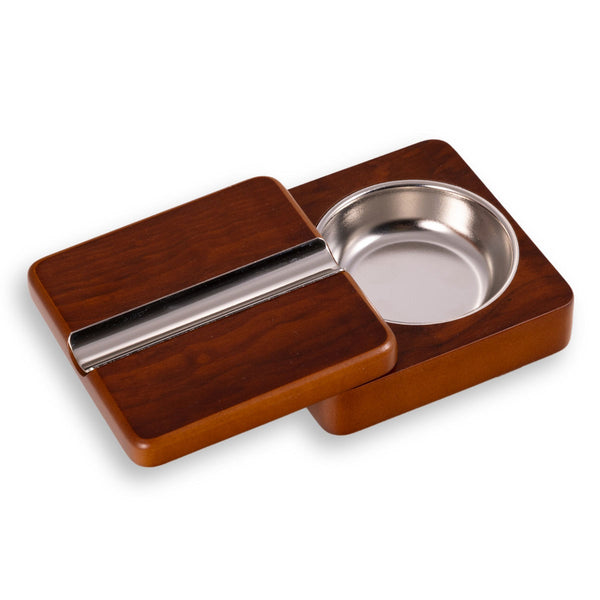 Lacquered Rosewood Swivel Cigar Ashtray