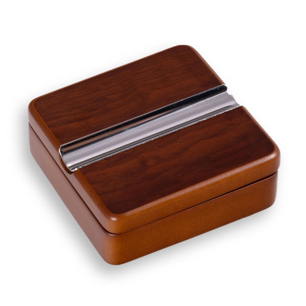 Lacquered Rosewood Swivel Cigar Ashtray