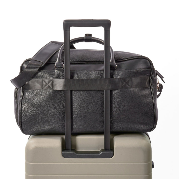 Leather Weekender Bag with Detachable Shoulder Strap