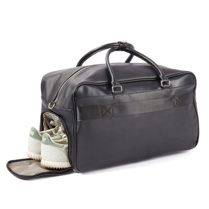 Leather Weekender Bag with Detachable Shoulder Strap