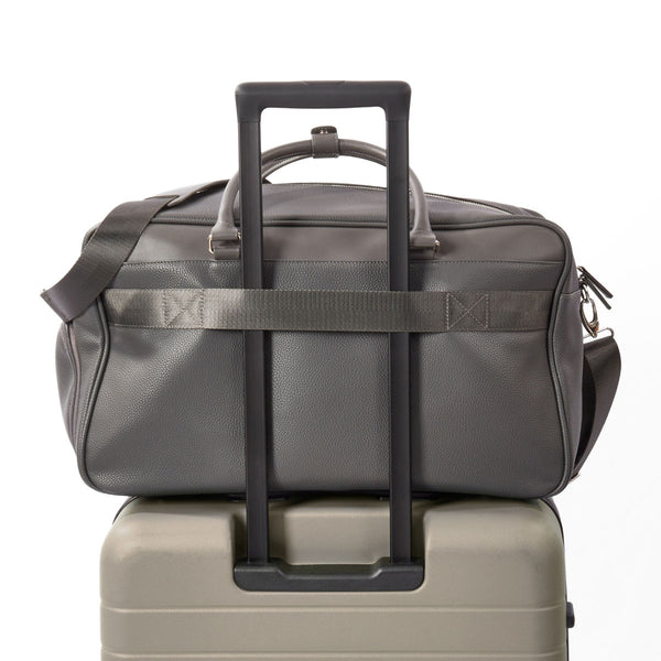 Leather Weekender Bag with Detachable Shoulder Strap