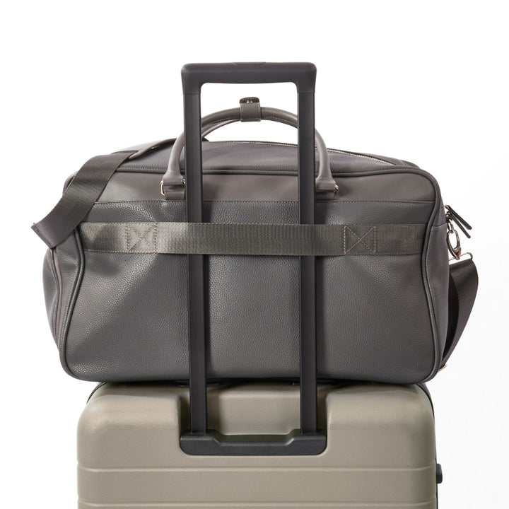 Leather Weekender Bag with Detachable Shoulder Strap