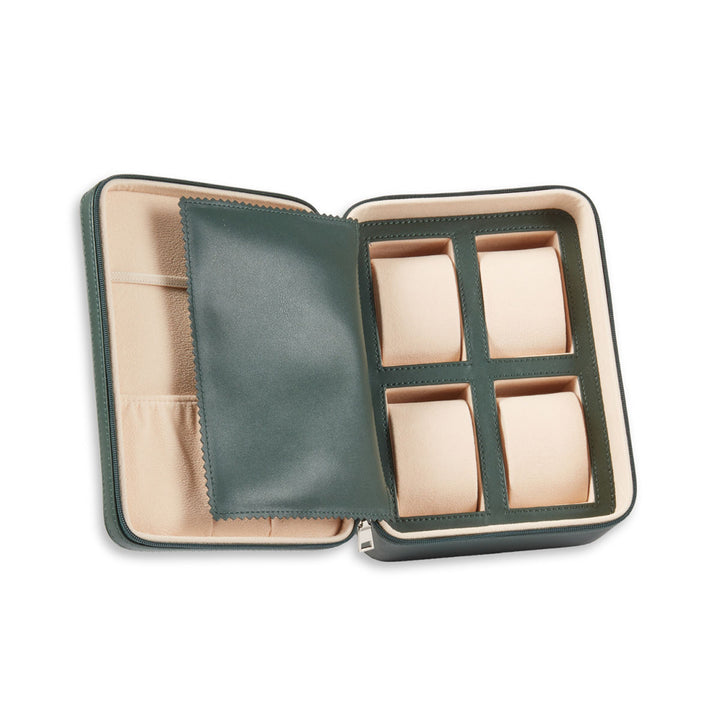 Leather Four Watch and Accessory Travel Watch Case