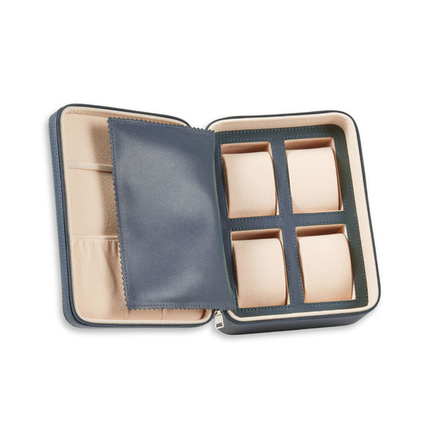 Leather Four Watch and Accessory Travel Watch Case