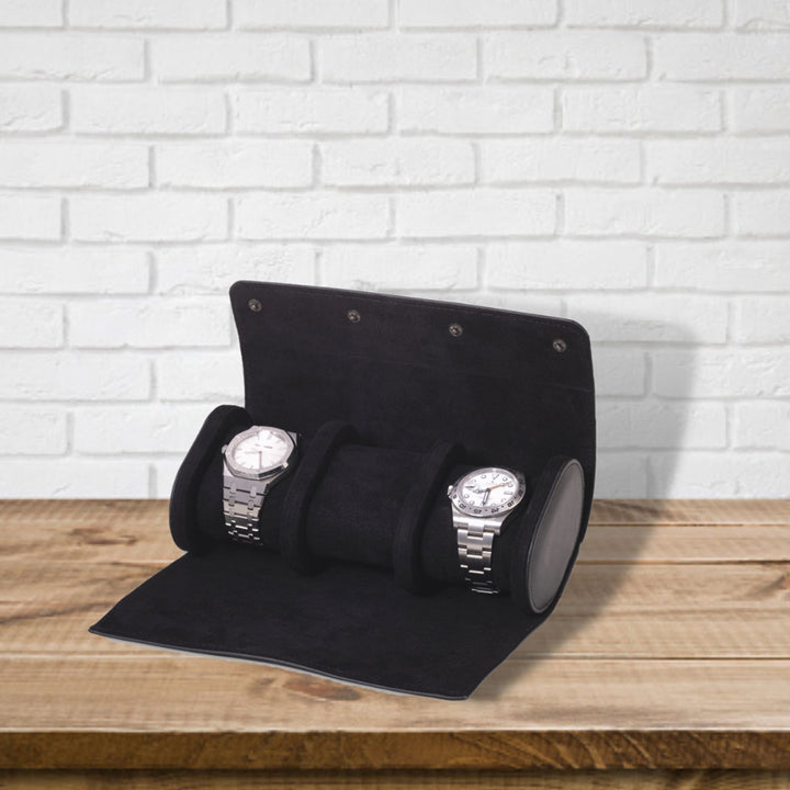 Genuine Leather Watch Roll for 3 Watches