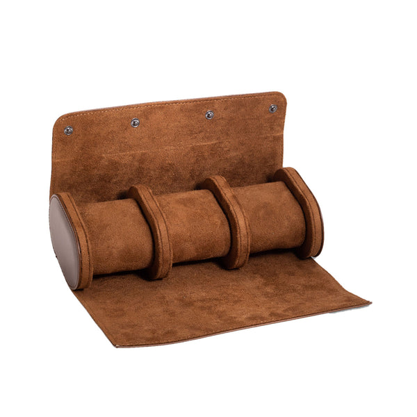Genuine Leather Watch Roll for 3 Watches