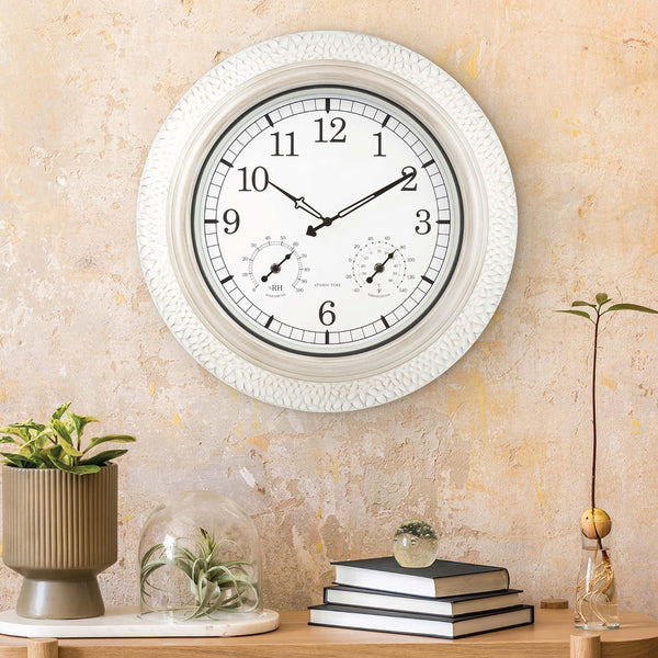 21'' Indoor-Outdoor Atomic Wall Clock – Sharper Image