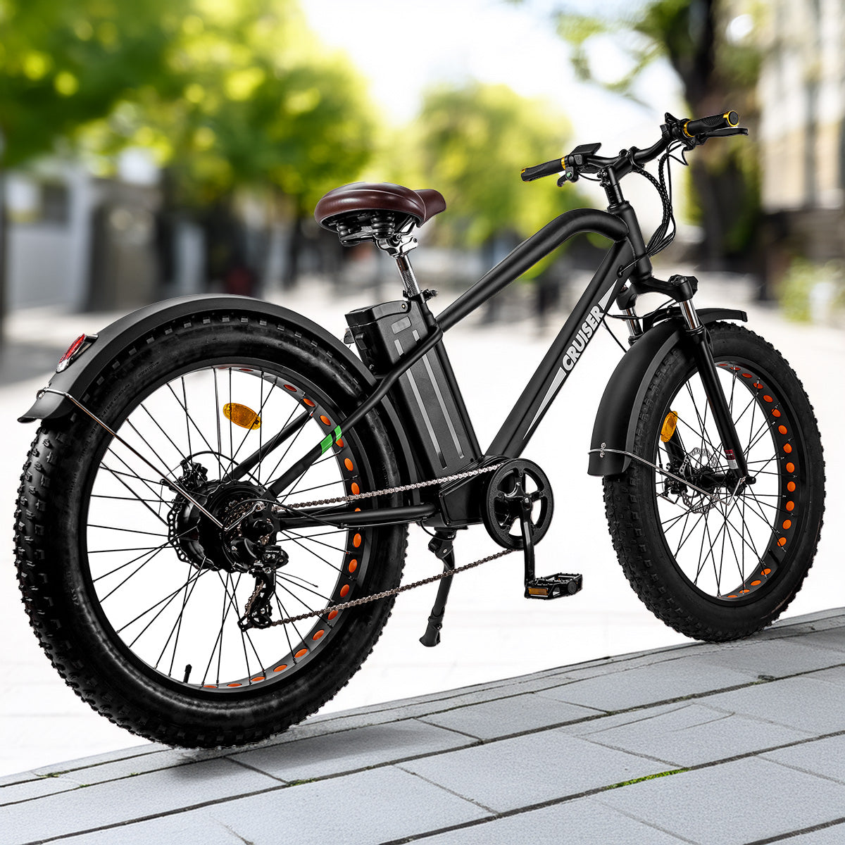 sharper image electric cruiser bicycle NAKTO Cruiser 2 Electric Bike