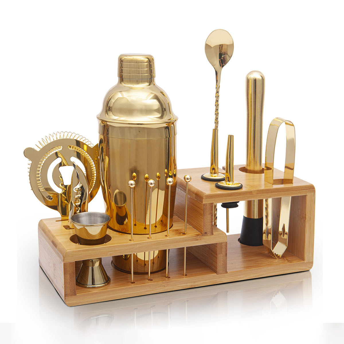 Touch of Mixology 14 Piece Stainless Steel Bartender Kit