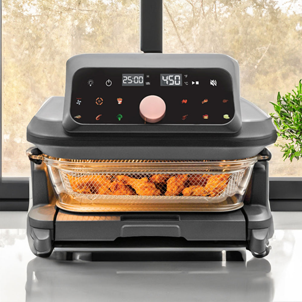 Sharper Image Touch IQ 6QT Glass Container Air Fryer