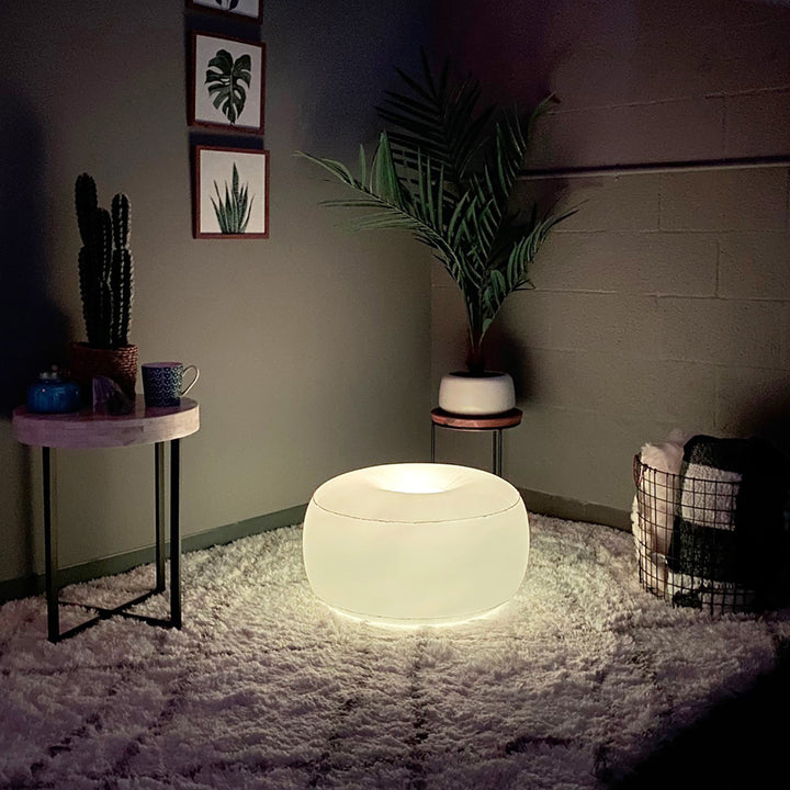 LED Lounge Light Inflatable Pouf