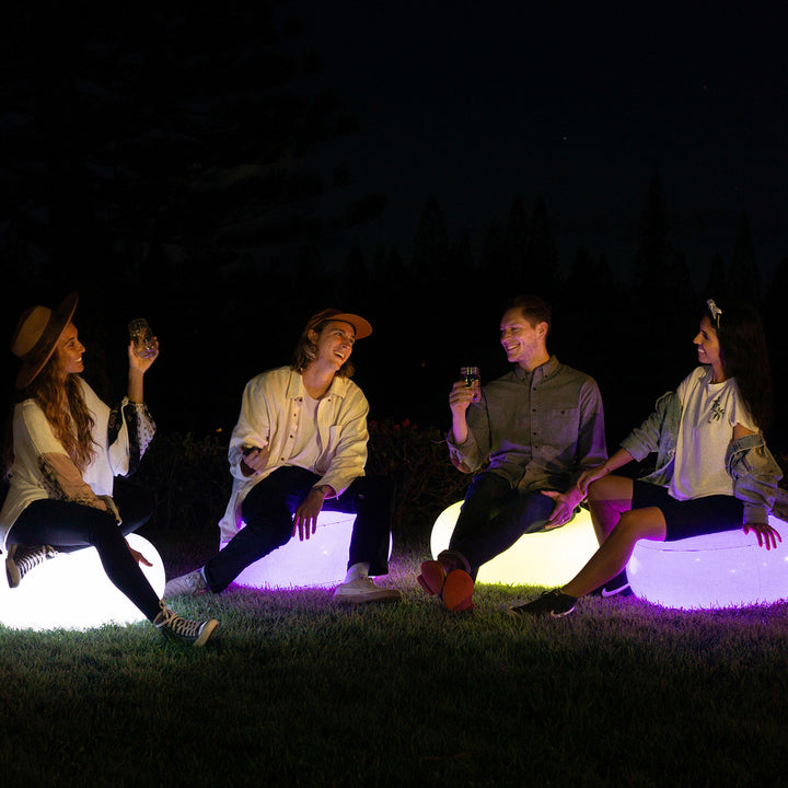 LED Lounge Light Inflatable Pouf