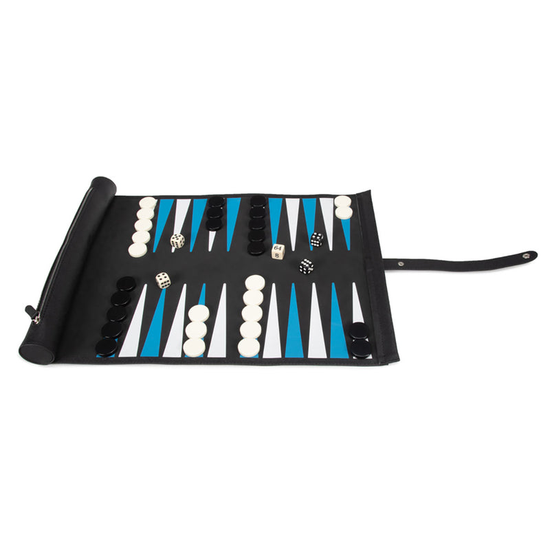Brouk & Co Rowan Travel Backgammon Roll - Black