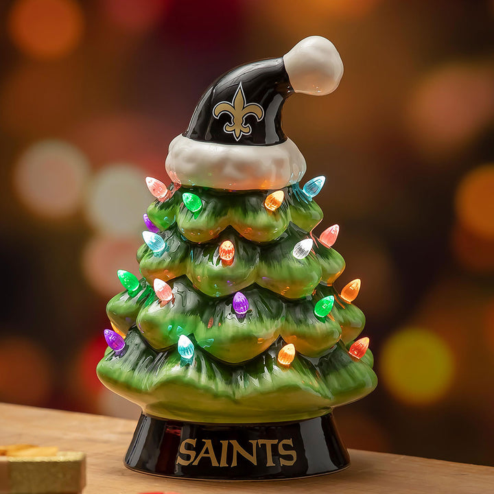 8'' NFL LED Ceramic Christmas Tree