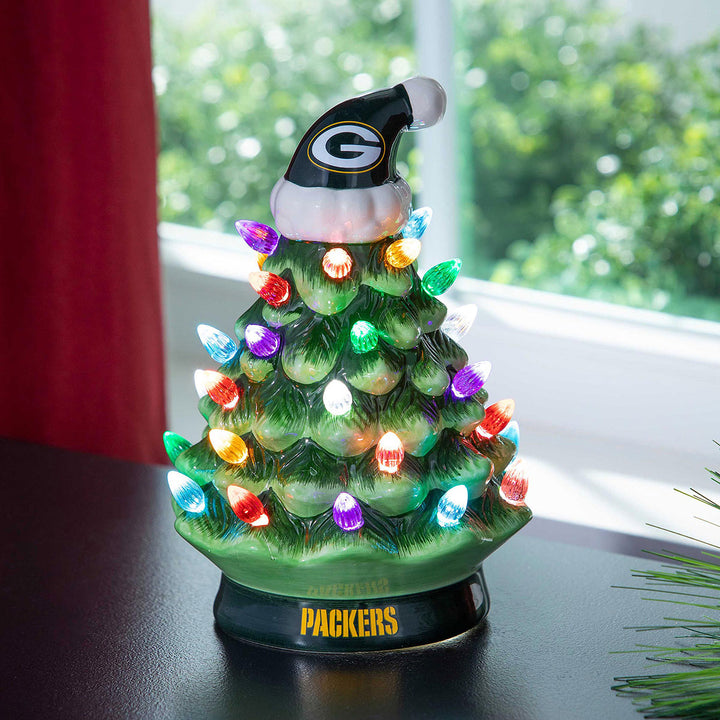 8'' NFL LED Ceramic Christmas Tree