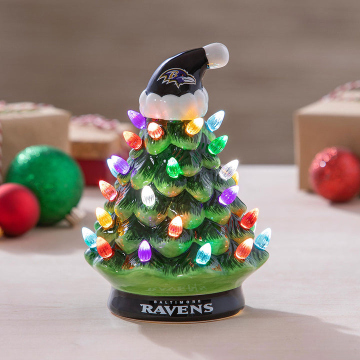 8'' NFL LED Ceramic Christmas Tree