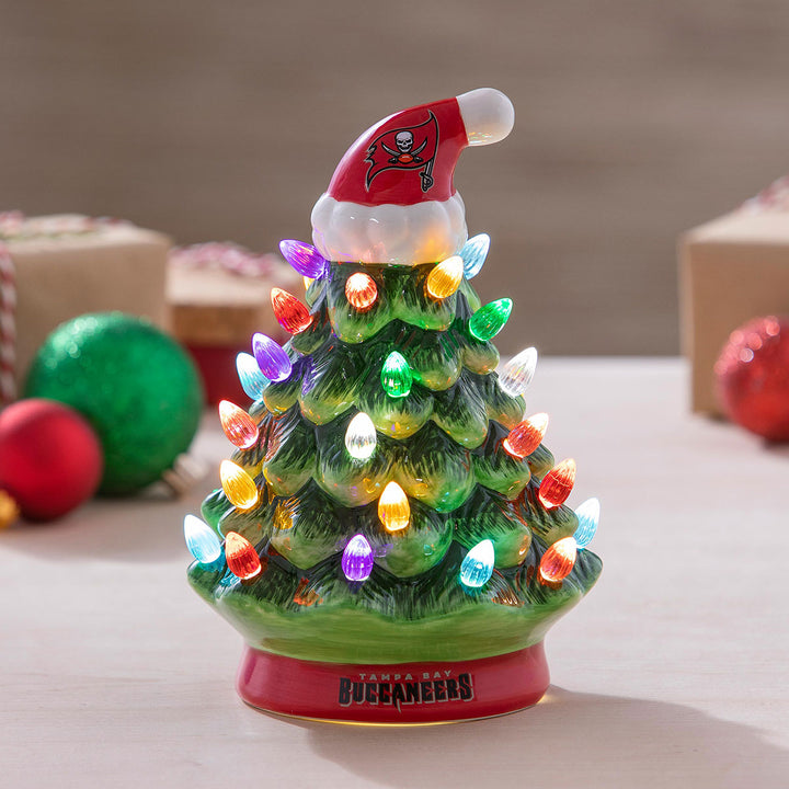 8'' NFL LED Ceramic Christmas Tree