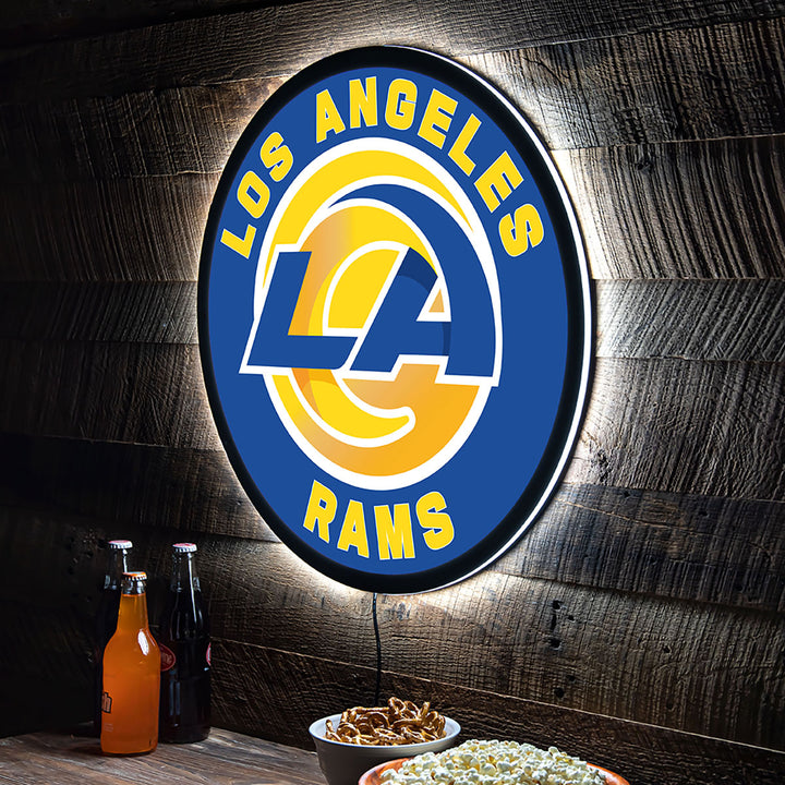 NFL Backlit Full Edge Round Wall Sign