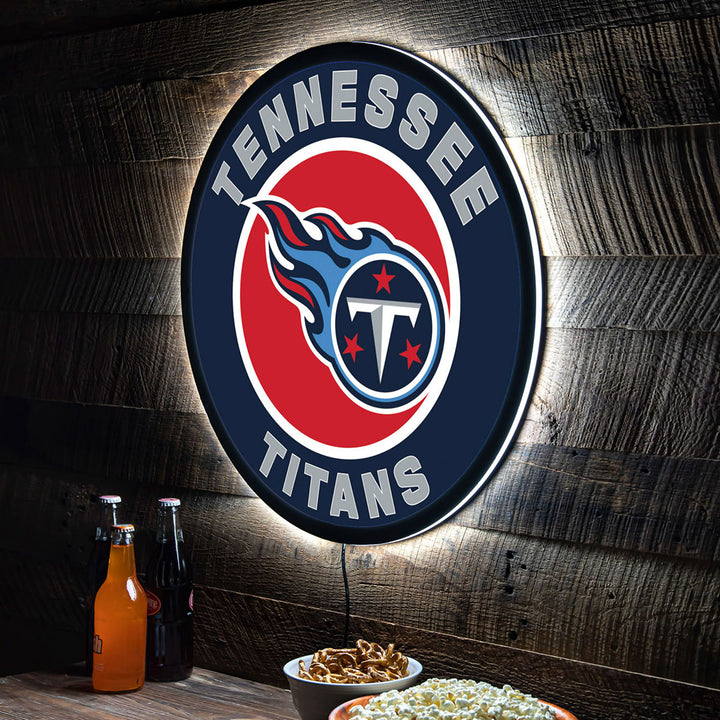 NFL Backlit Full Edge Round Wall Sign