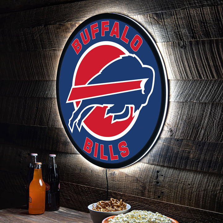 NFL Backlit Full Edge Round Wall Sign