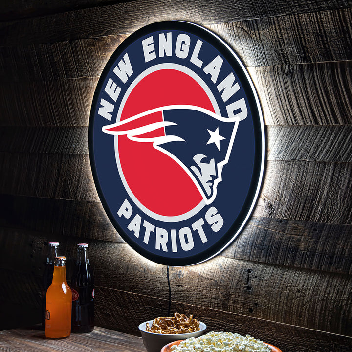 NFL Backlit Full Edge Round Wall Sign