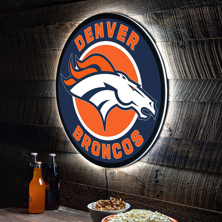NFL Backlit Full Edge Round Wall Sign