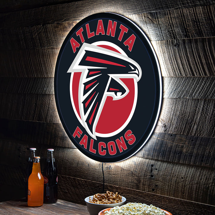 NFL Backlit Full Edge Round Wall Sign
