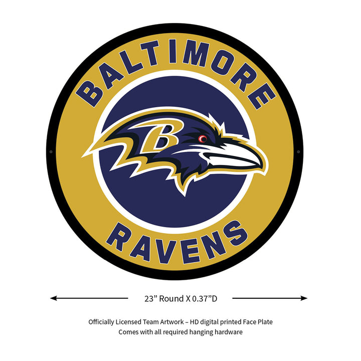 NFL Backlit Full Edge Round Wall Sign