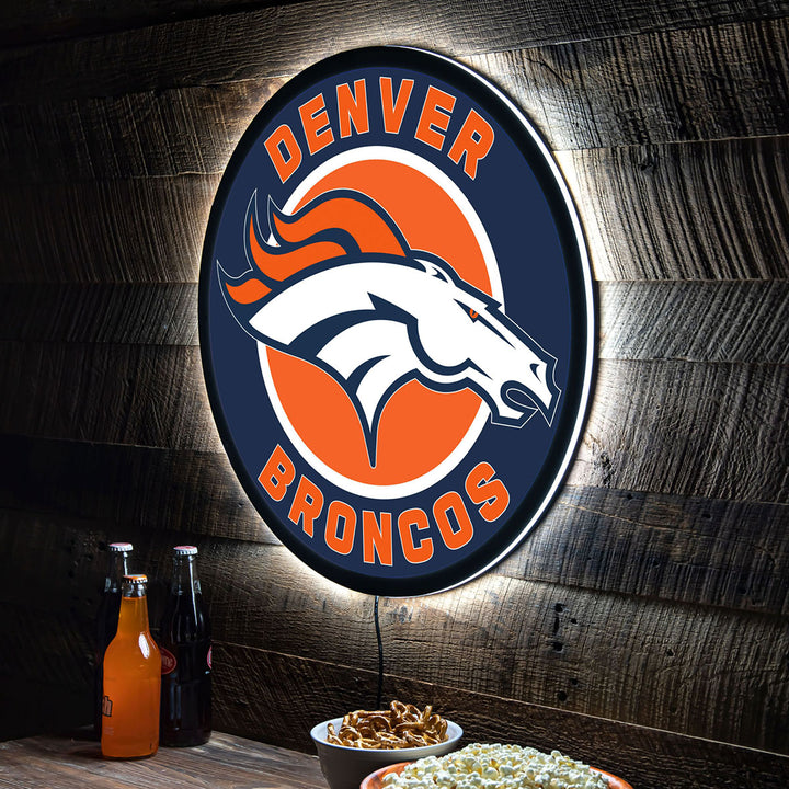 NFL Backlit Full Edge Round Wall Sign