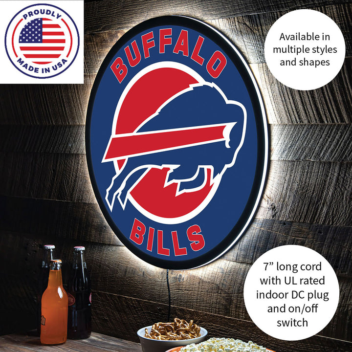 NFL Backlit Full Edge Round Wall Sign
