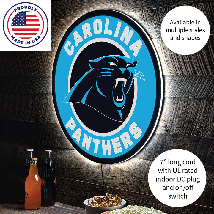 NFL Backlit Full Edge Round Wall Sign