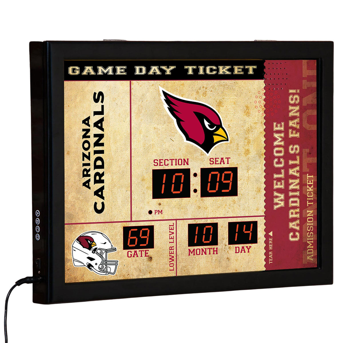 NFL Gameday Ticket Wall Clock and Speaker – Sharper Image