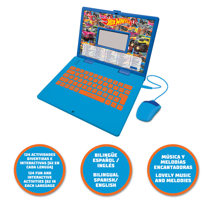 Hot Wheels Bilingual Talking Educational Laptop