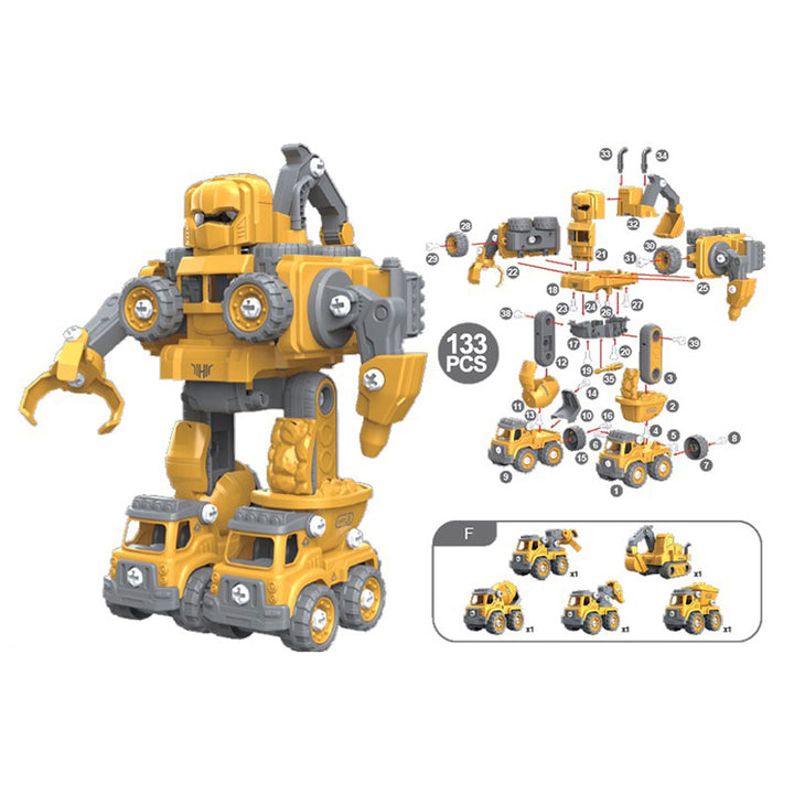 5-in-1 Robot Kit with Lights and Sounds