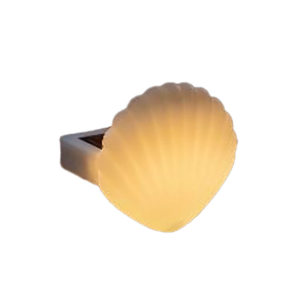 Shell Solar Powered Deck Lights (Set of 4)