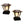Wave Style Solar Powered Post Lights (Set of 4)