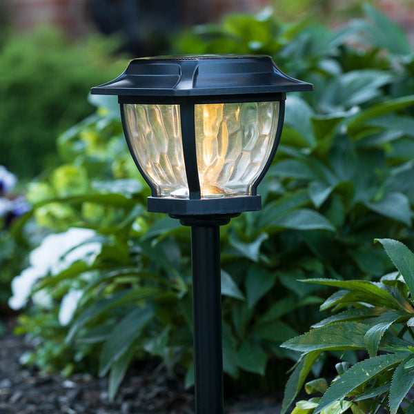 Wave Style Solar Powered Pathway Lights (Set of 2)
