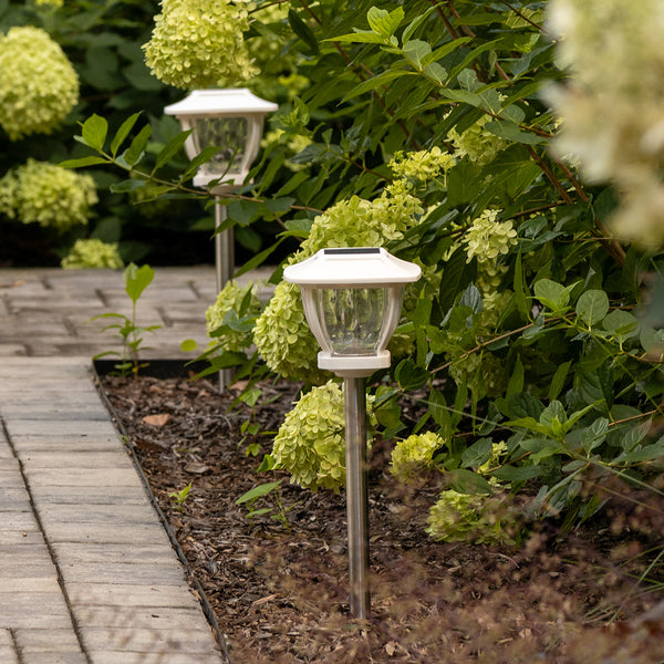 Wave Style Solar Powered Pathway Lights (Set of 2)
