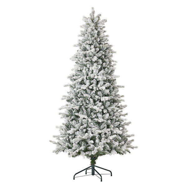 Flocked Palmetto Pine Christmas Tree